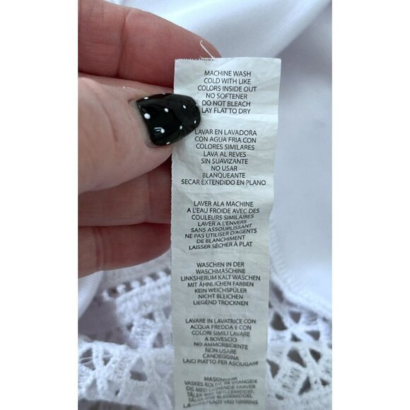 Fabletics Sophie White Tunic Open Knit Long Sleeve Cover Up Women's Sz S - Picture 8 of 10